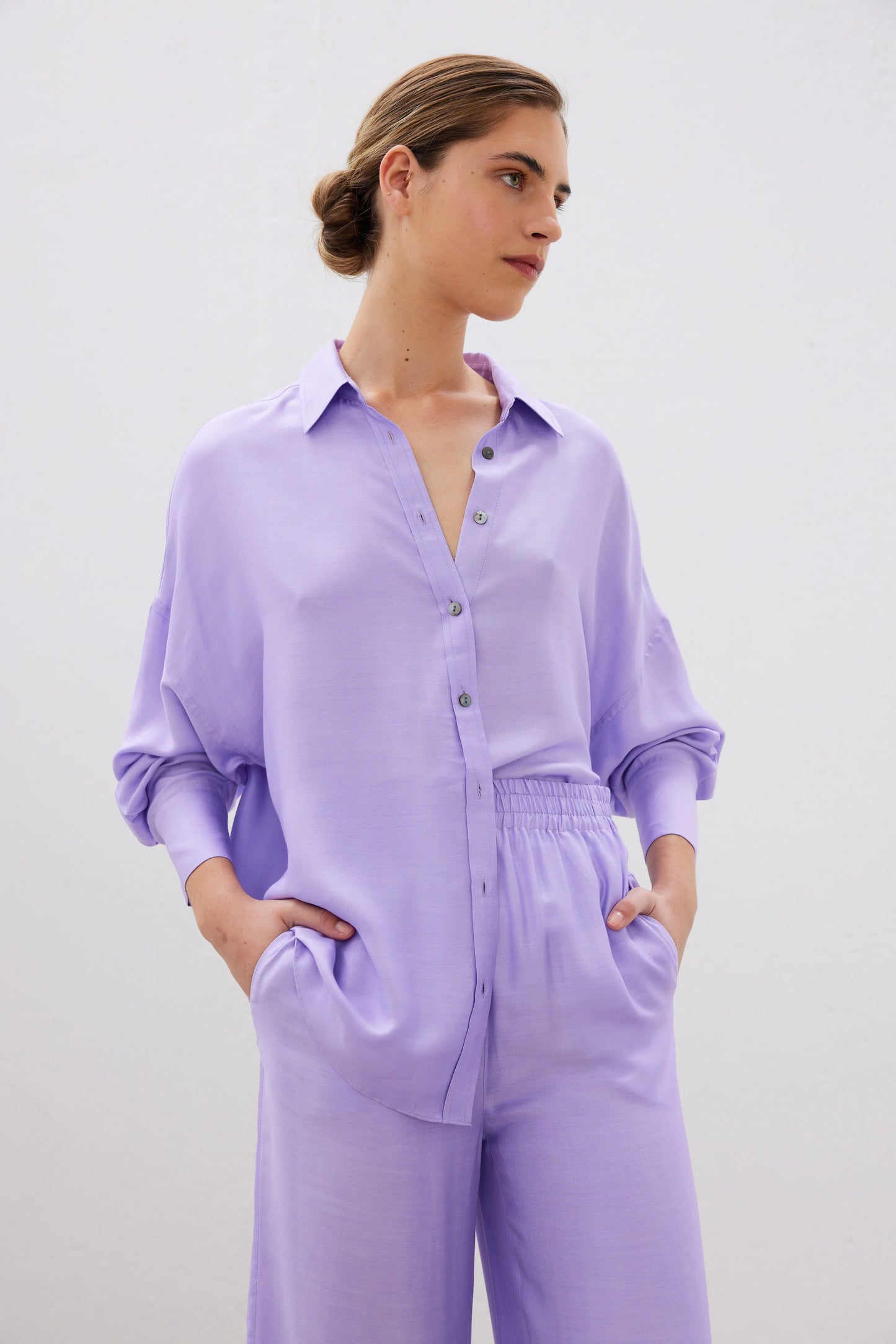 The Elvira Shirt in Violet Light