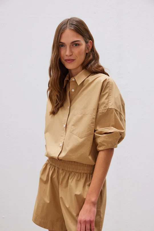 The Chiara Shirt in Toffee