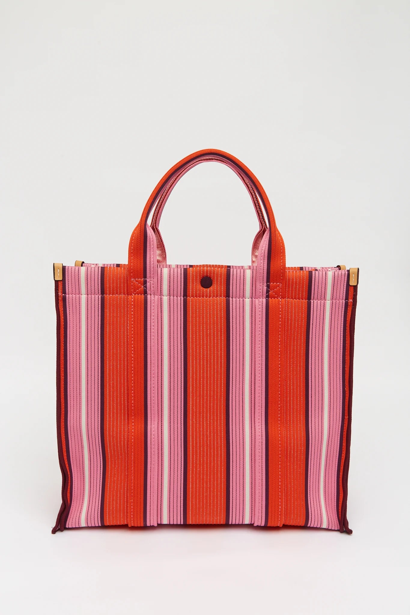 Rialto Tote in Mandarina, Plumeria and Fig Stripe