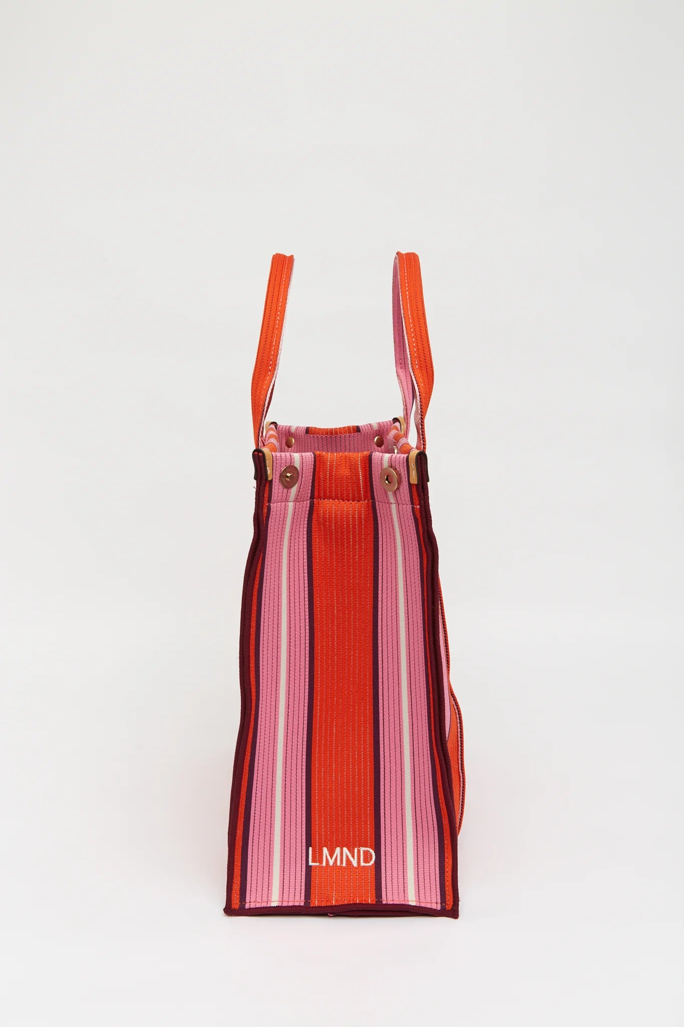 Rialto Tote in Mandarina, Plumeria and Fig Stripe