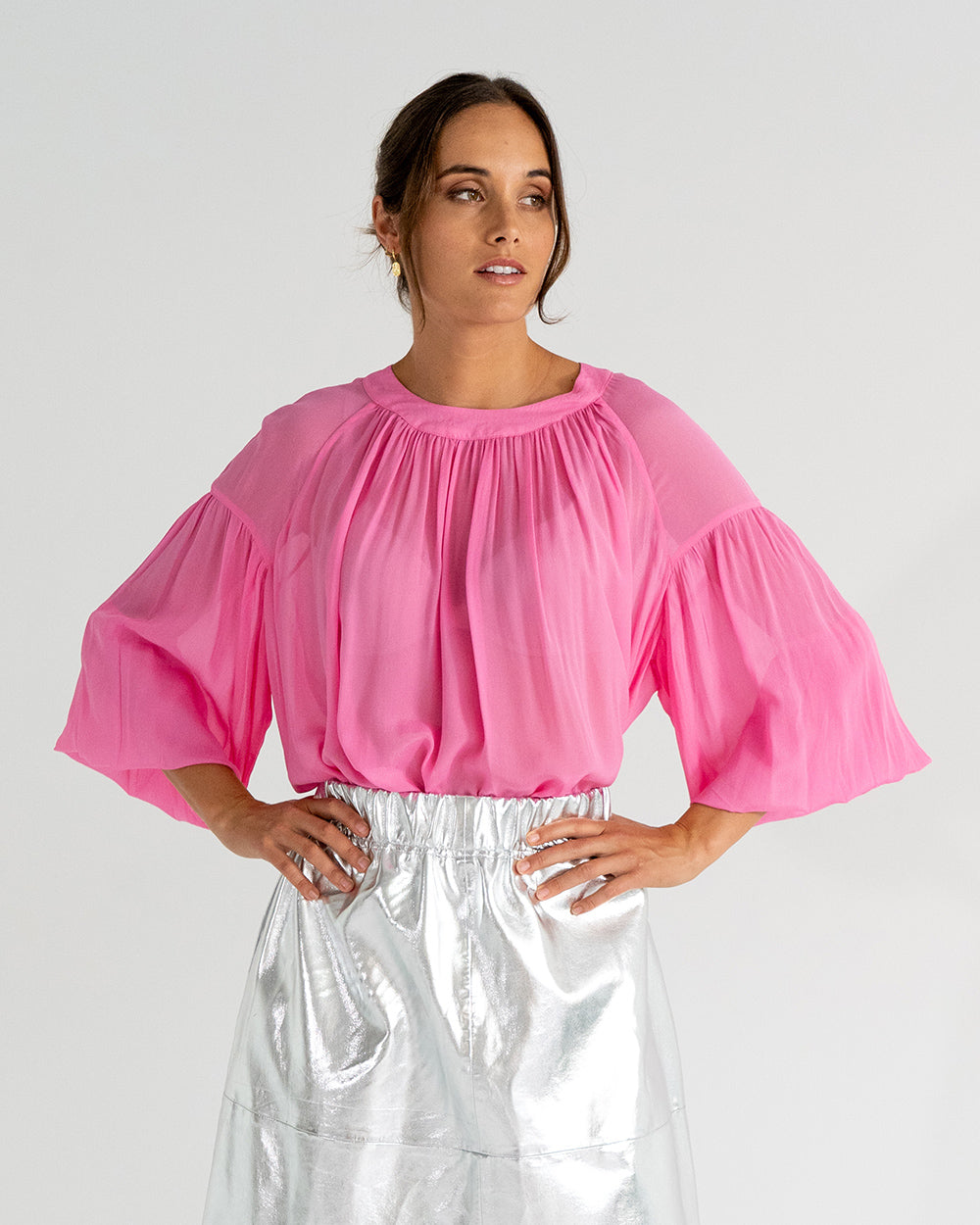 Laurent Blouse in Orchid Pink