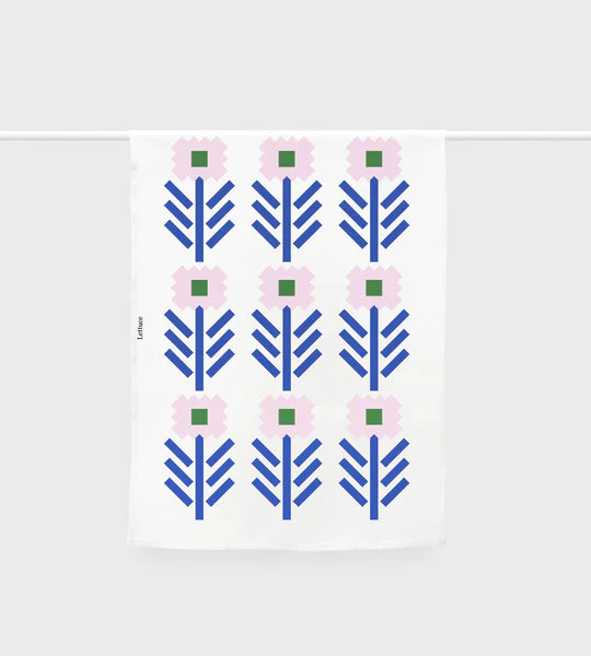 Geo Flower Tea Towel