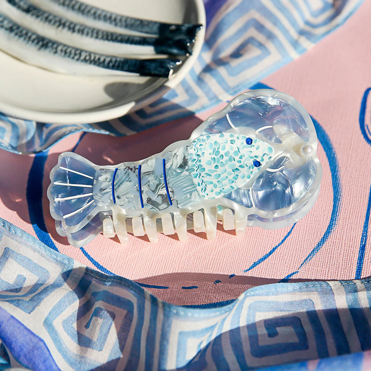 Lobster Hair Clip in Blue