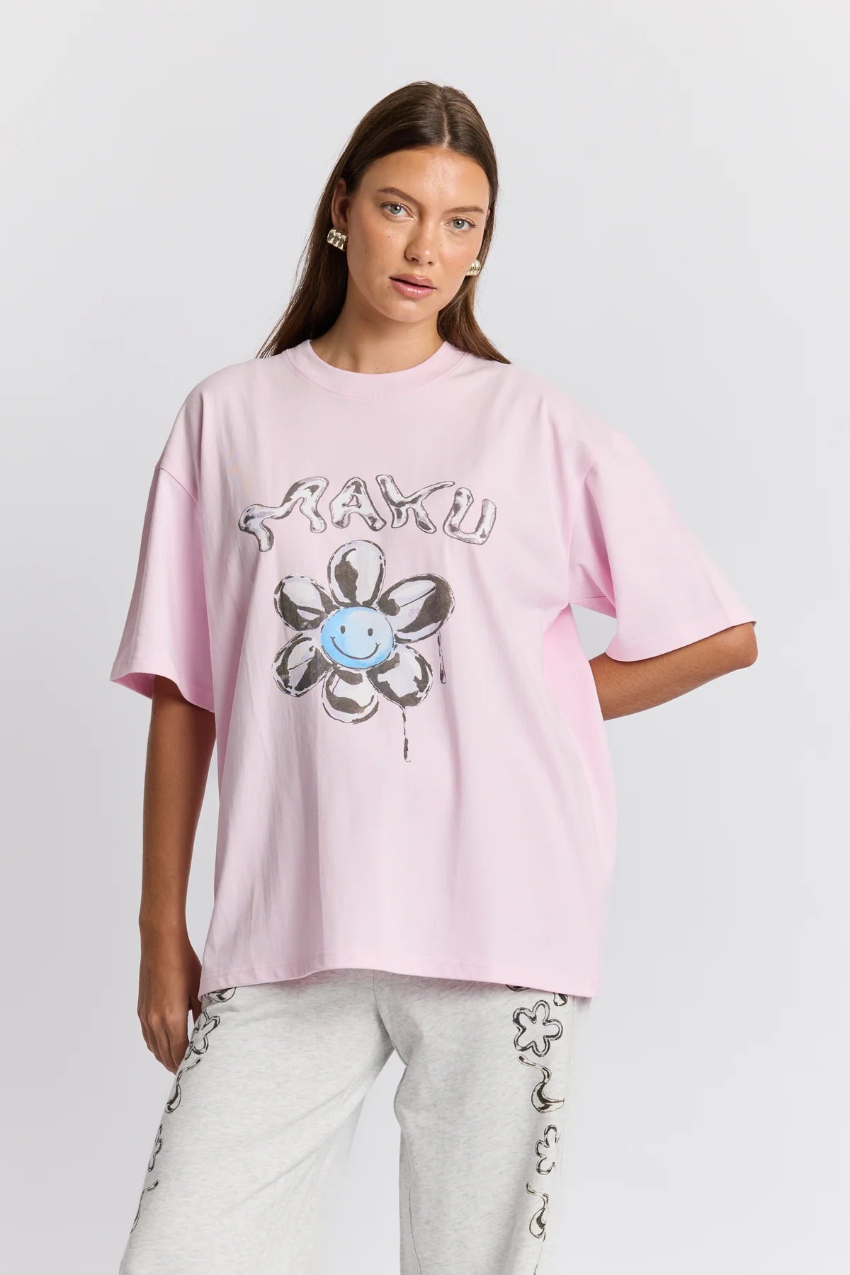 Limited Stock - Smiley Flower Oversized Tee