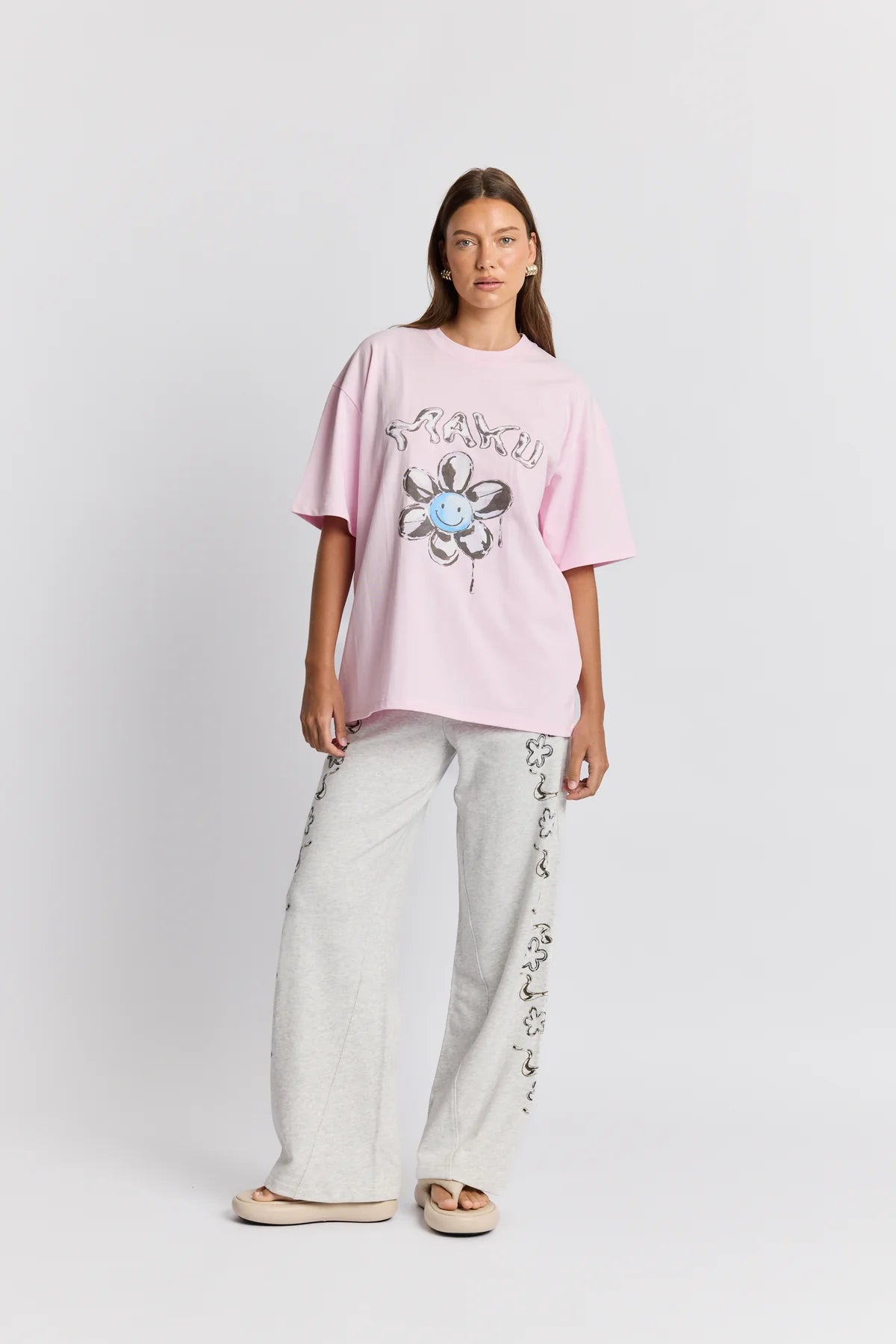 Limited Stock - Smiley Flower Oversized Tee