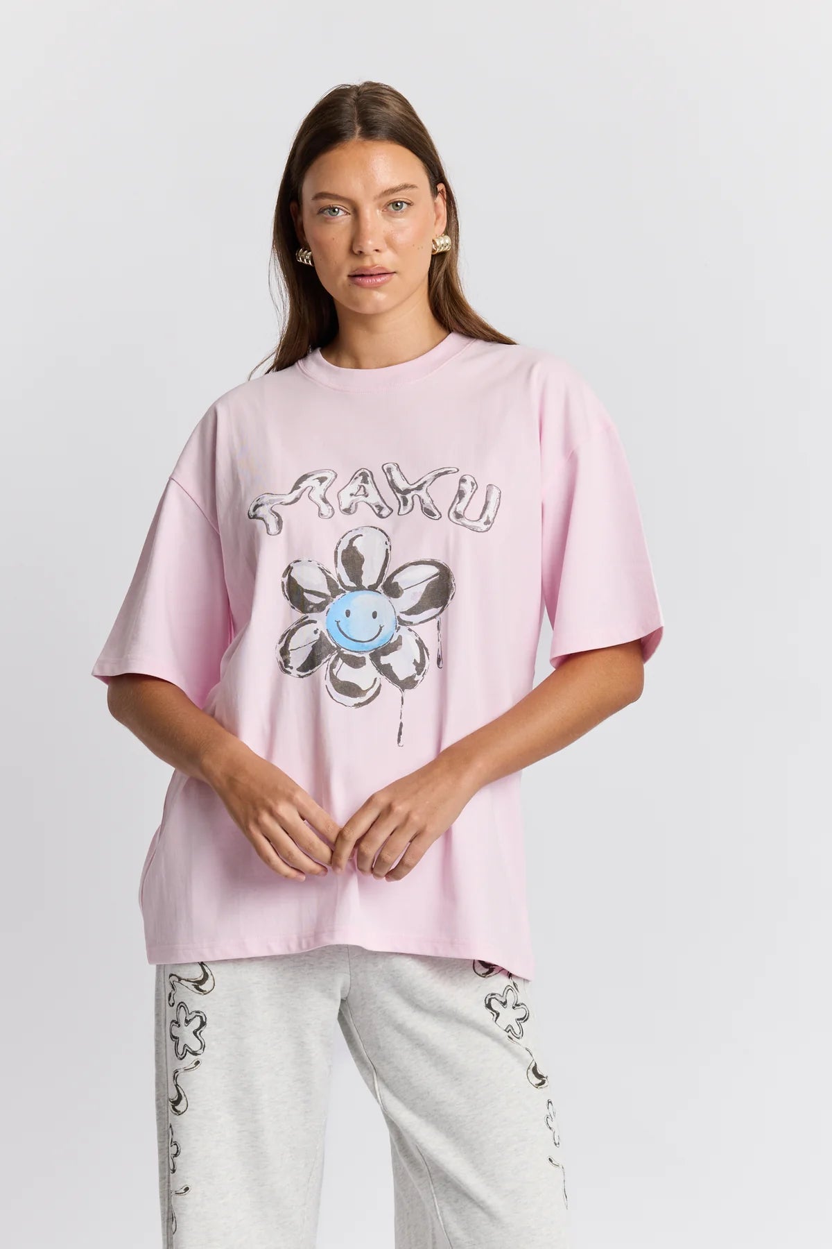 Limited Stock - Smiley Flower Oversized Tee