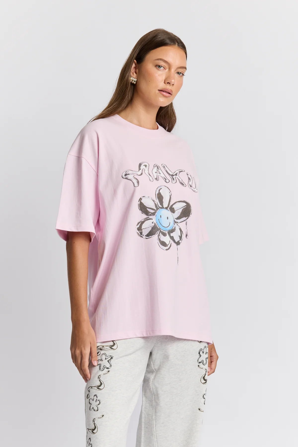 Limited Stock - Smiley Flower Oversized Tee
