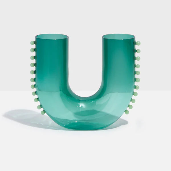 Pearl Vase in Teal and Jade