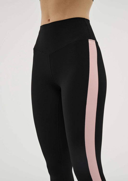 Free Play Full Length Legging In Black and Crystal Rose