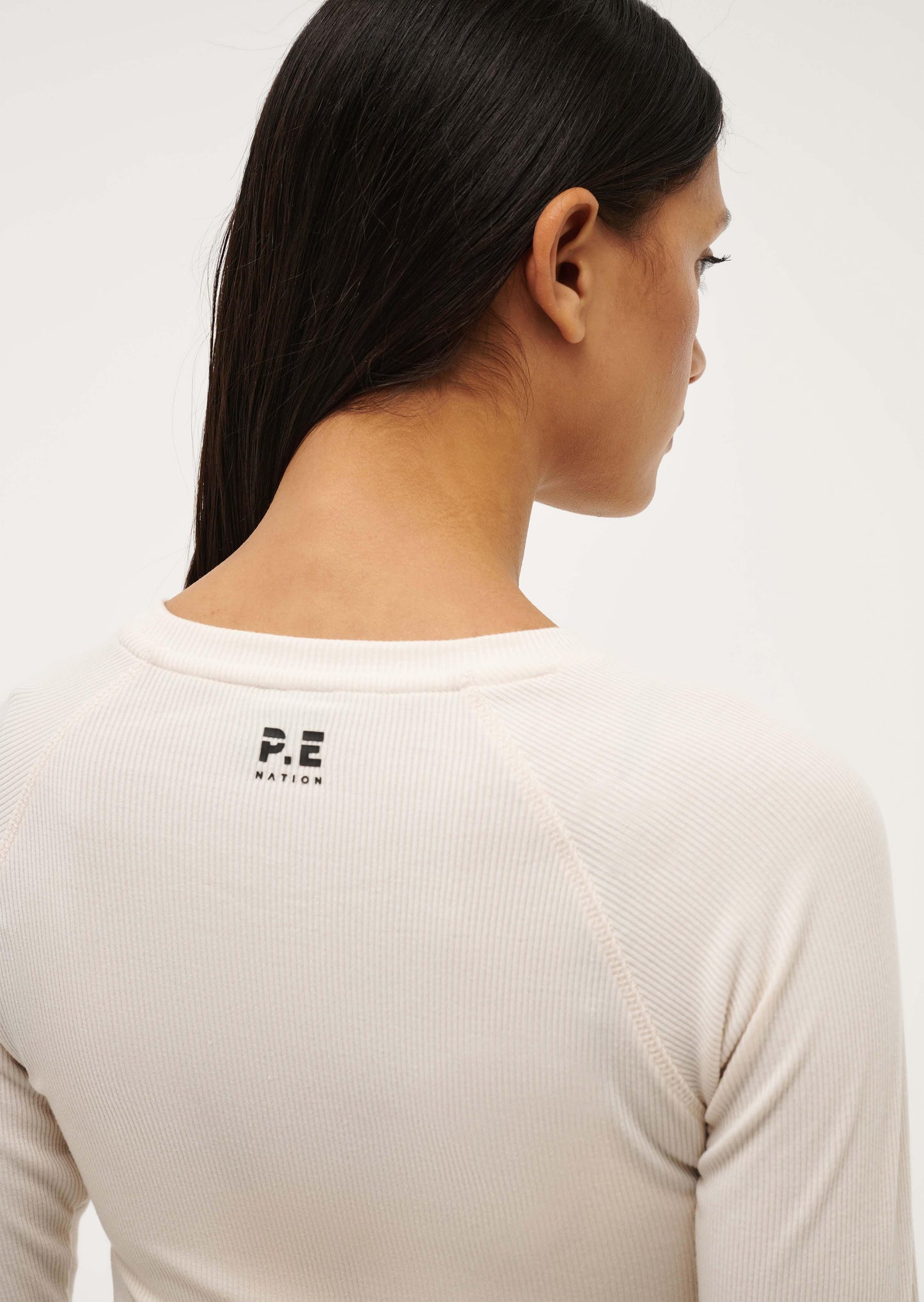 Free Play Long Sleeve Rib Tee in Whisper White