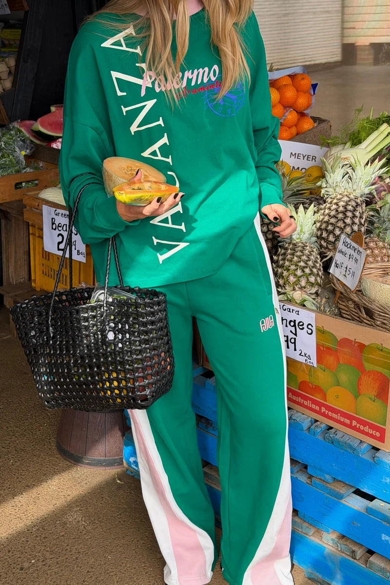 Mallorca Track Pant in Sea Green