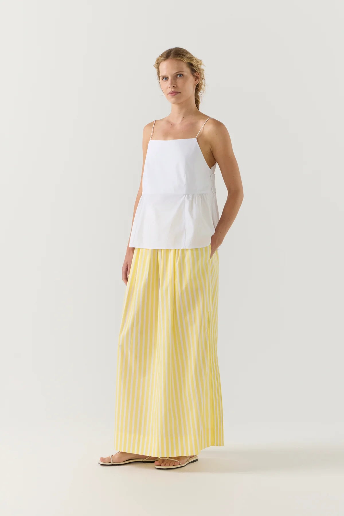Brooke Skirt in Lemon Stripe Polin