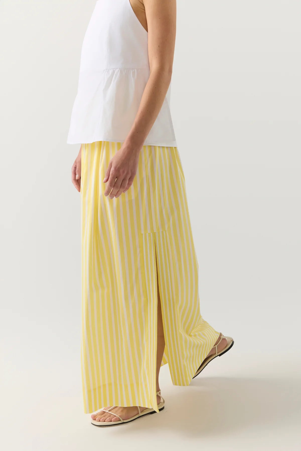 Brooke Skirt in Lemon Stripe Polin