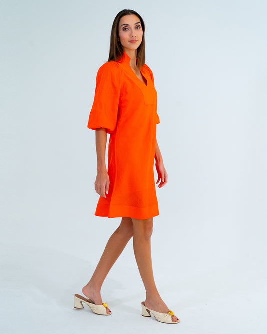 River Mini Dress in Tangerine