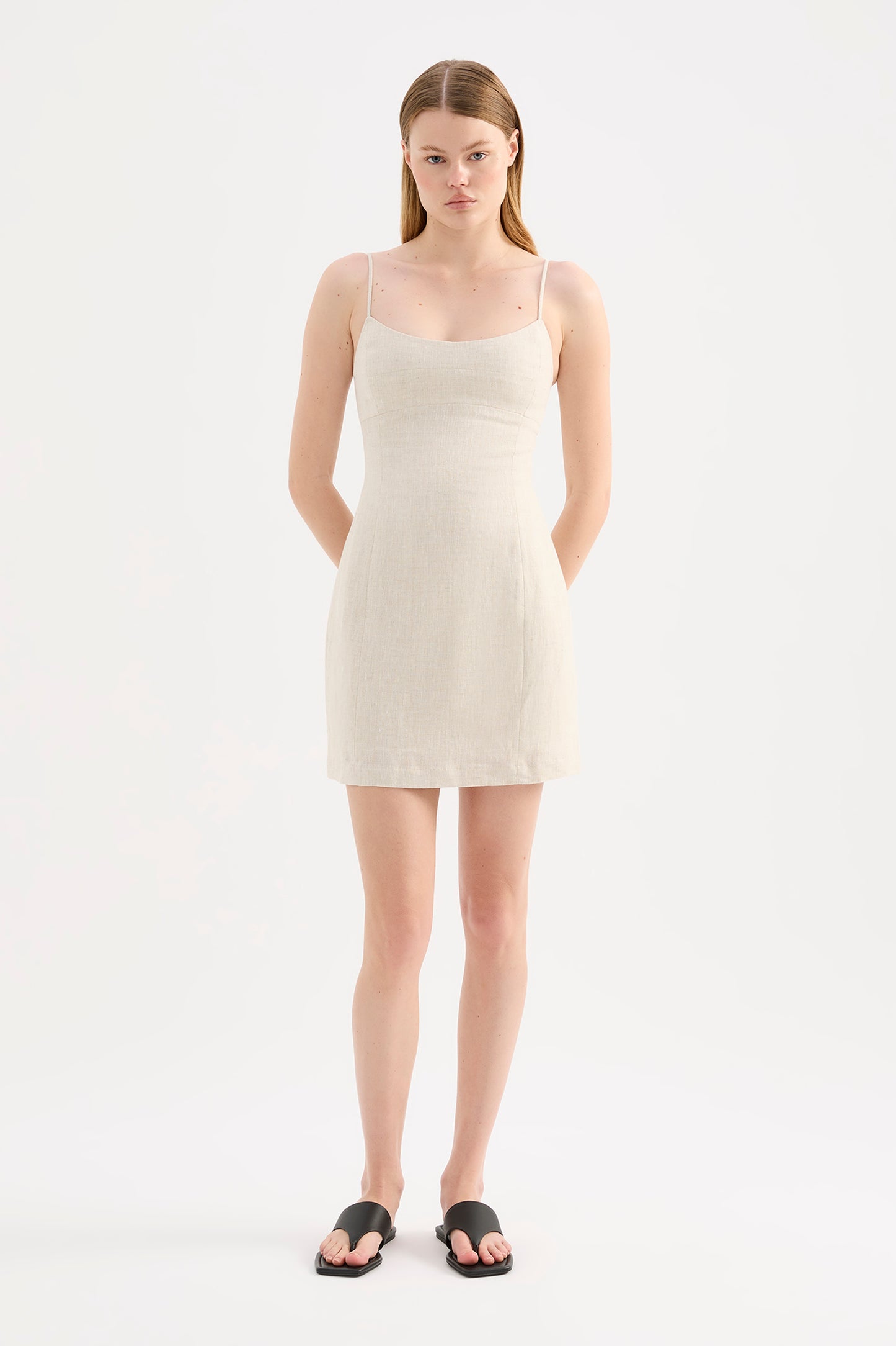 Carmela Linen Mini Dress