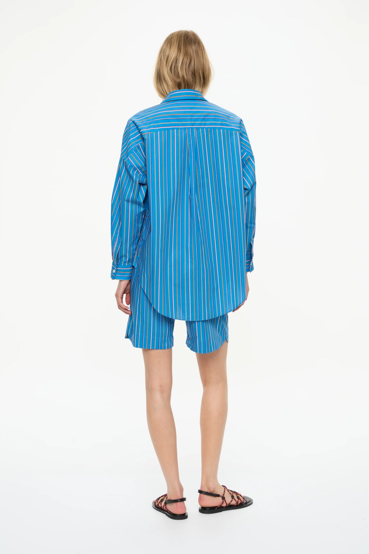 Mara Oversized Shirt in Tutti Fruitti and Ink Blue
