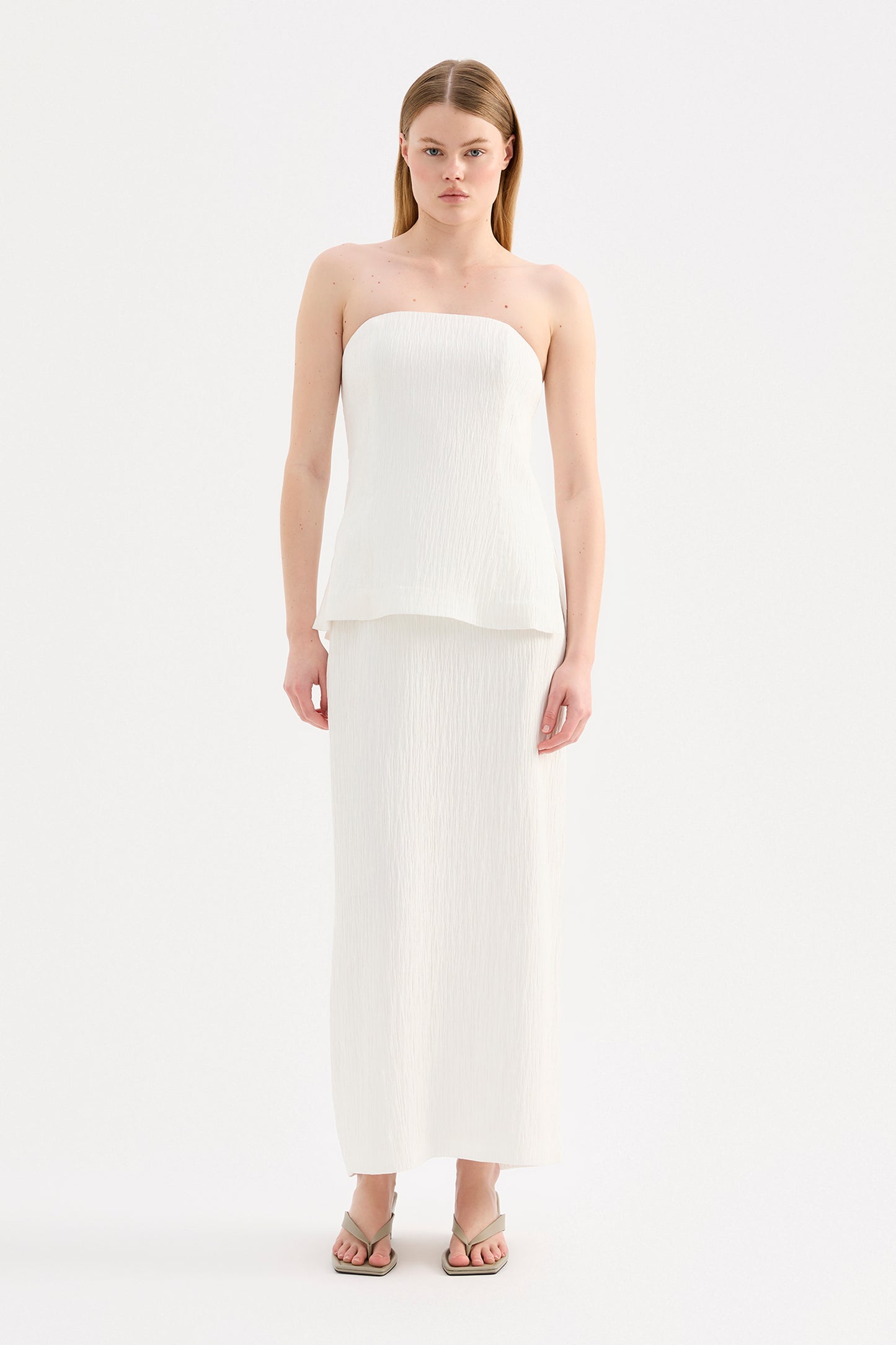 Danika Maxi Skirt in Salt