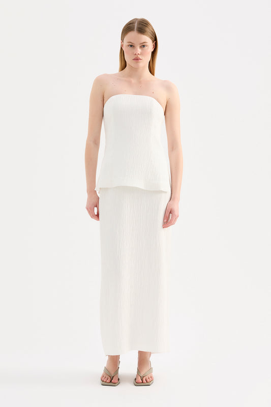 Danika Maxi Skirt in Salt