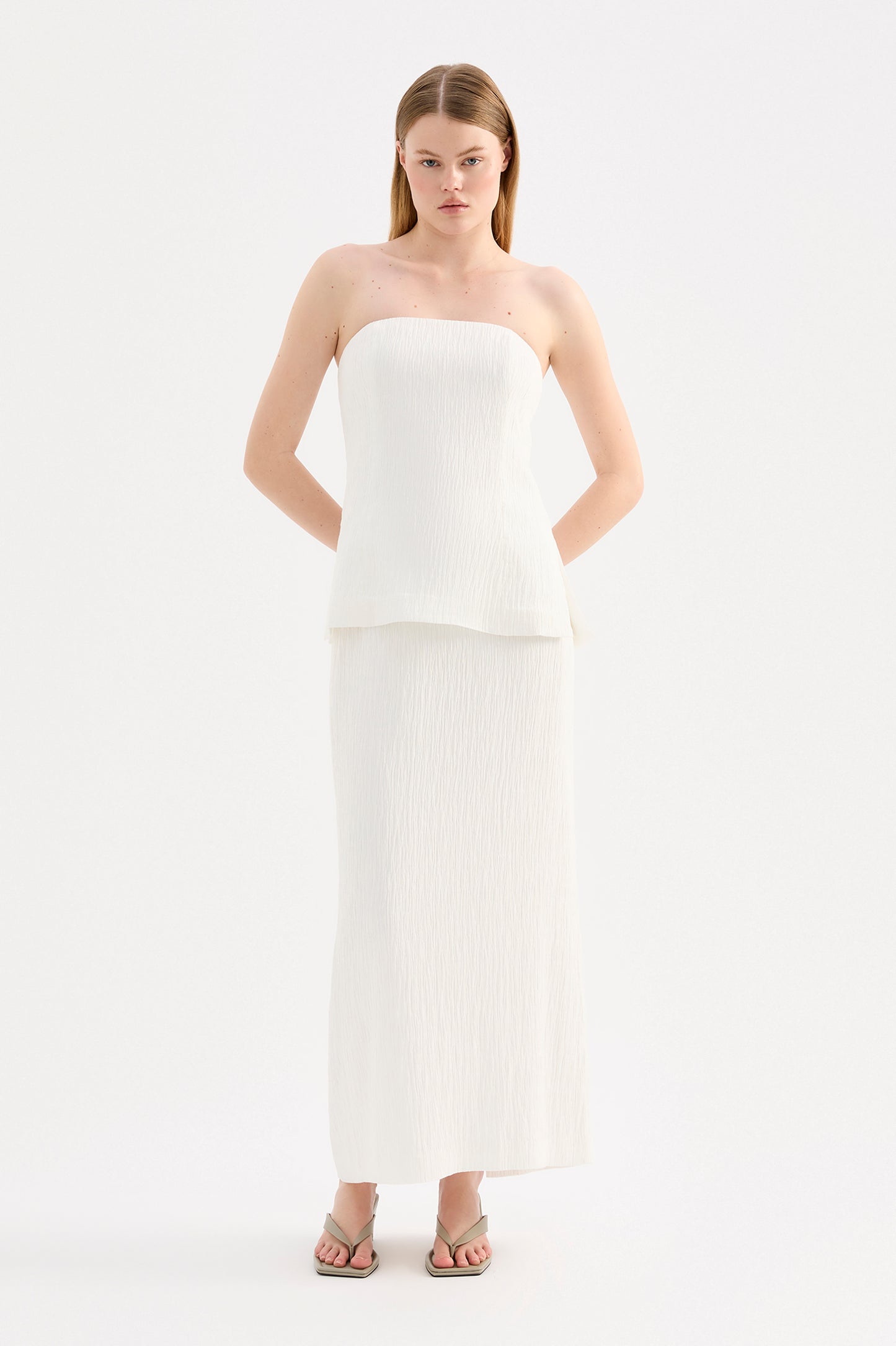 Danika Maxi Skirt in Salt