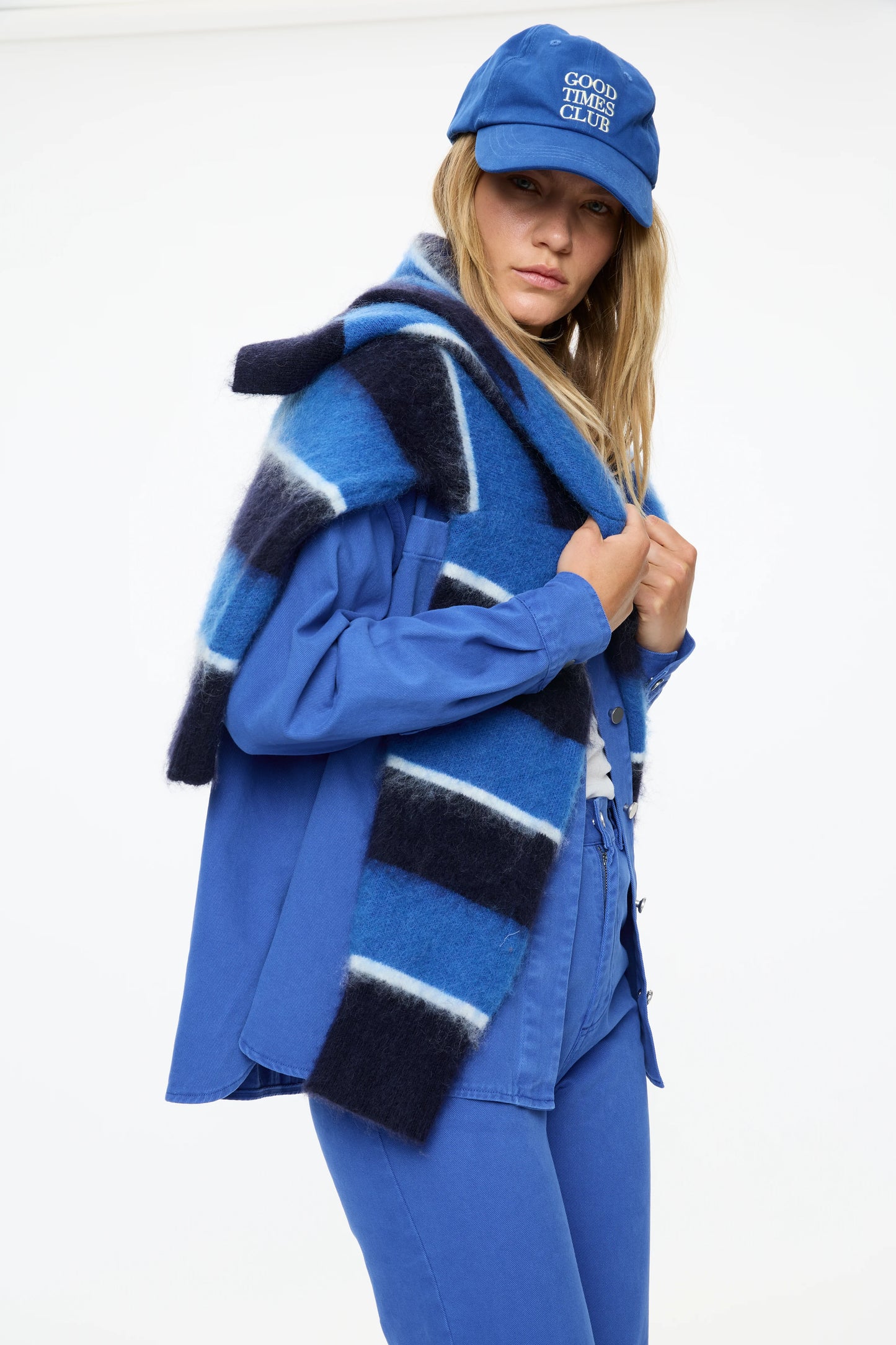 Liora Shacket in Cobalt