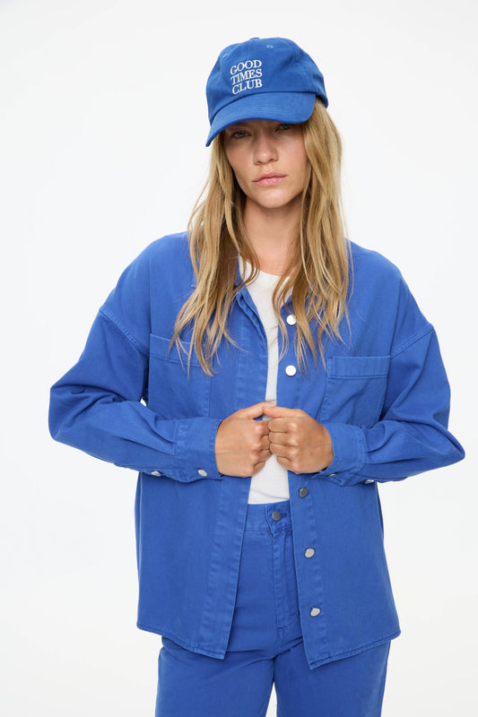 Liora Shacket in Cobalt