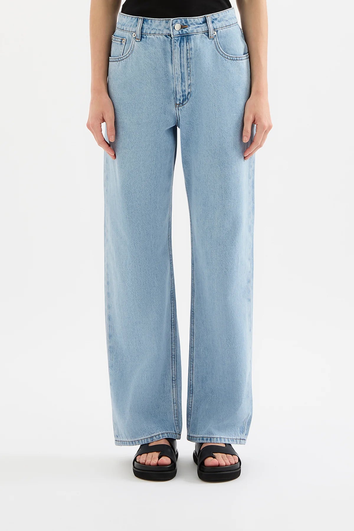 Organic Baggy Jean in Soft Blue