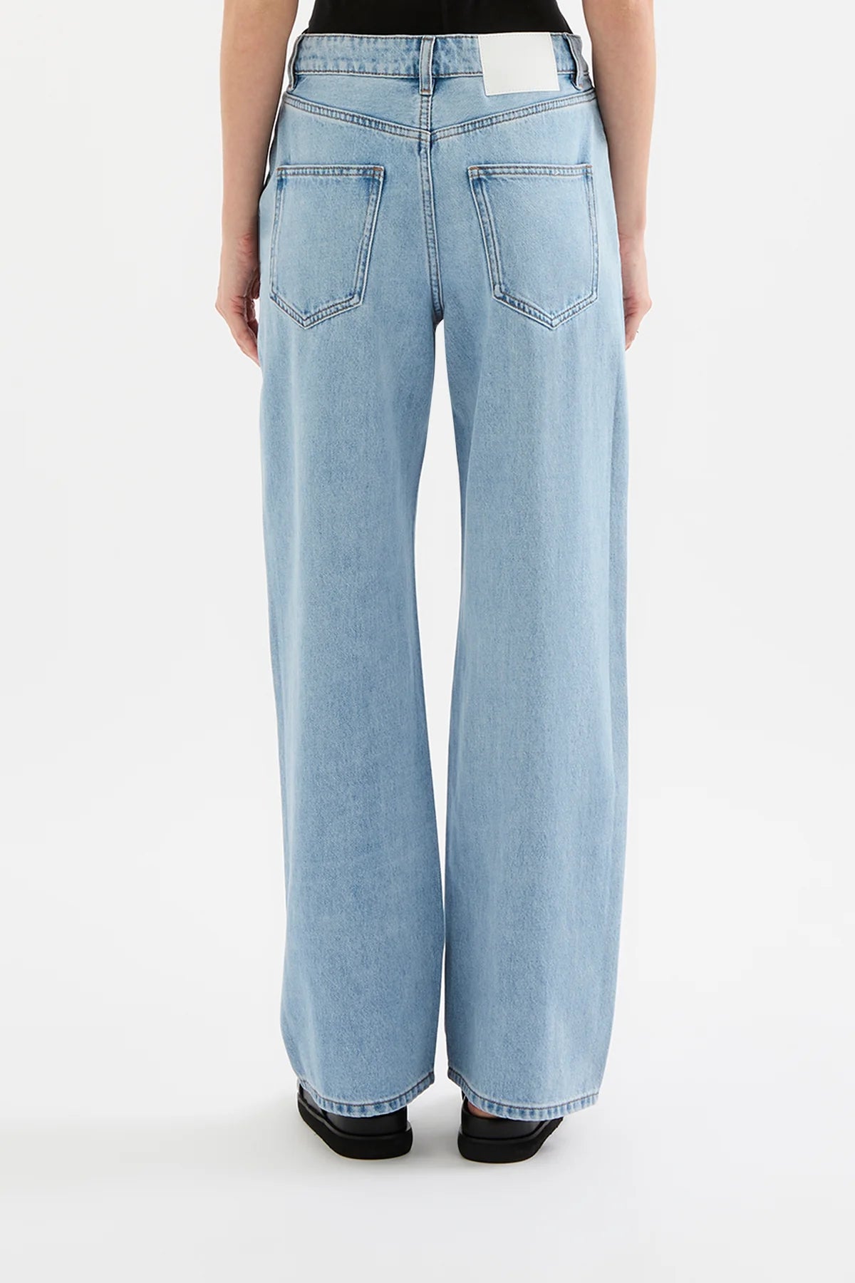 Organic Baggy Jean in Soft Blue