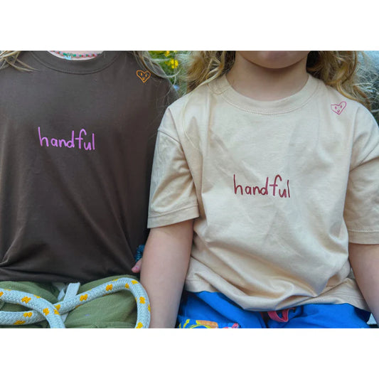 Handful Kids Tee in Creme Brulee