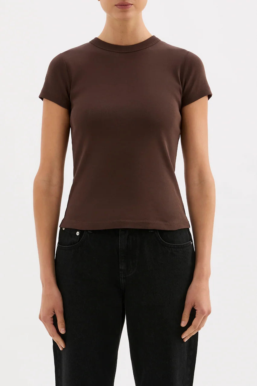 Organic Baby Tee in Chocolate