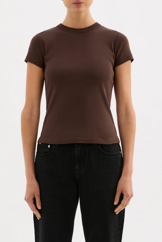 Organic Baby Tee in Chocolate