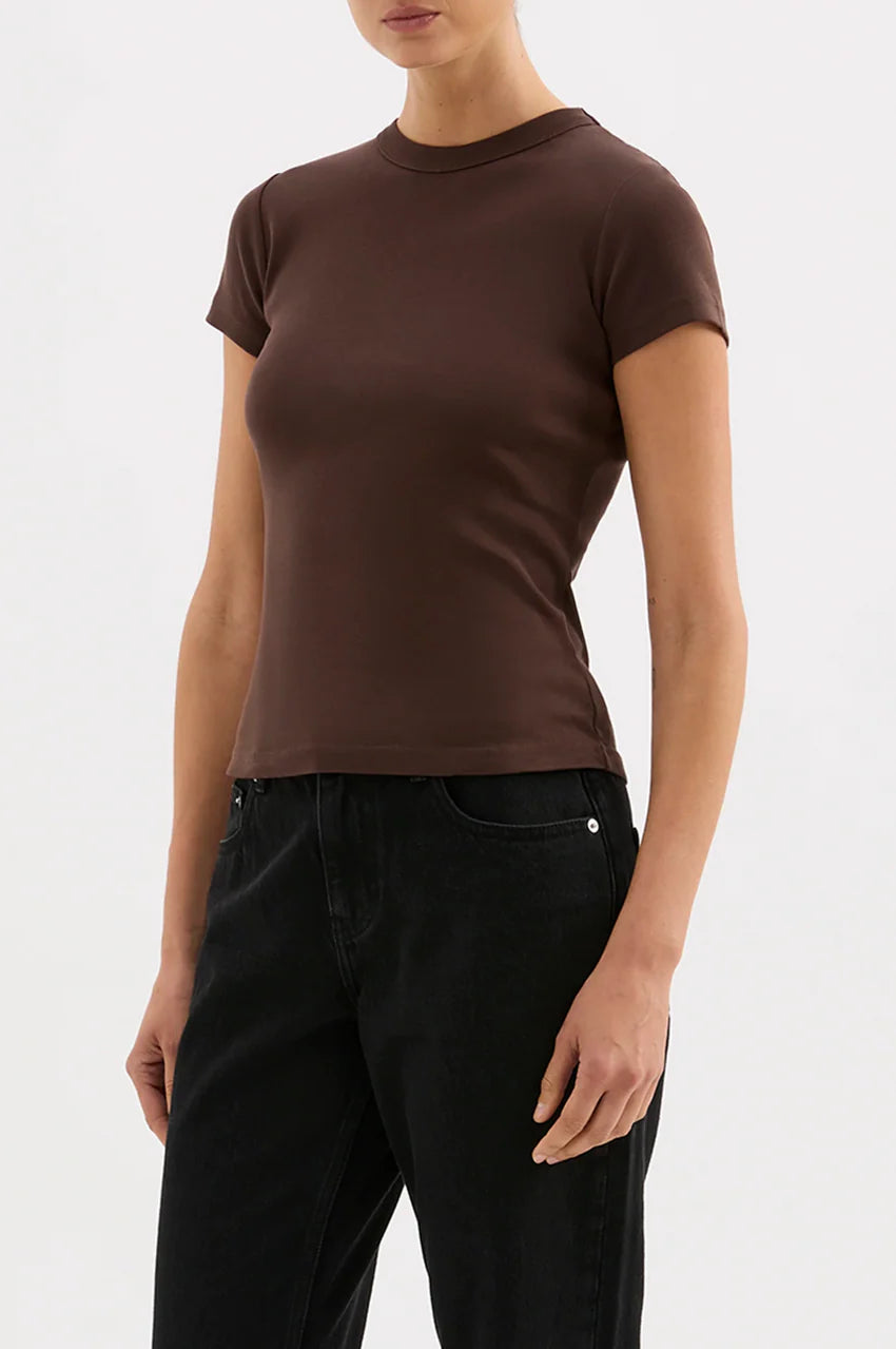 Organic Baby Tee in Chocolate