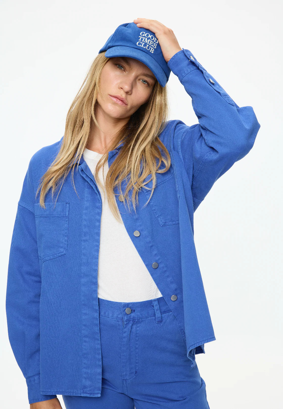 Liora Shacket in Cobalt