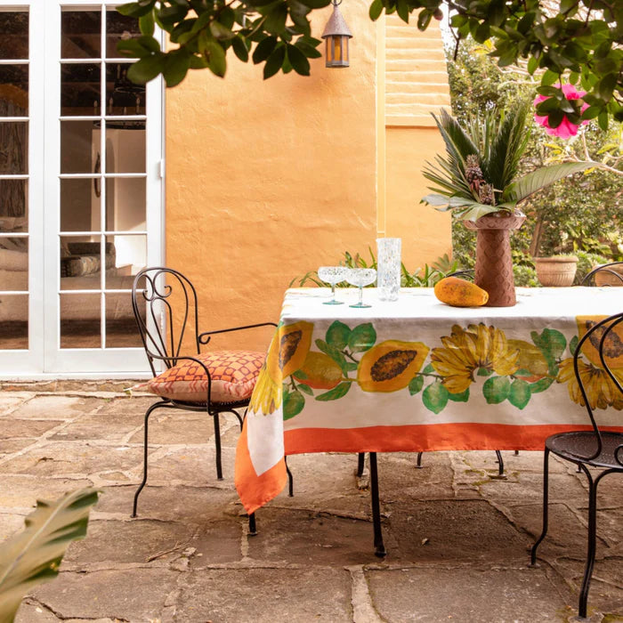 Papaya Border Tablecloth