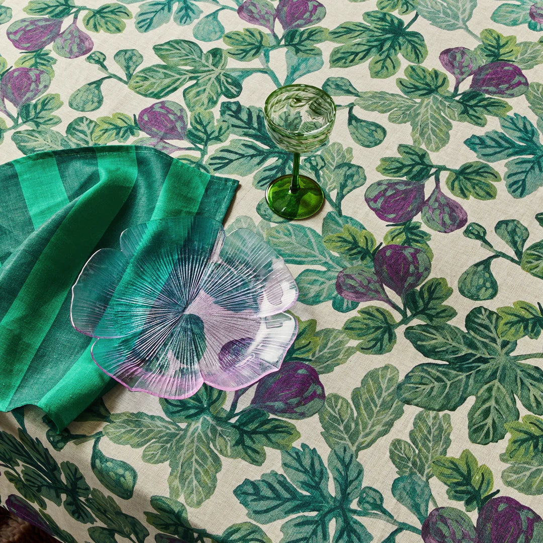 Figgy Green Round Tablecloth