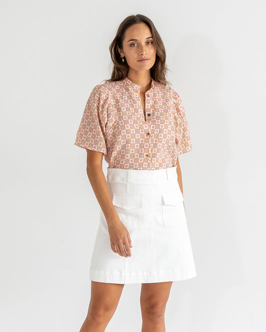 Lincoln Mini Skirt in Vanilla