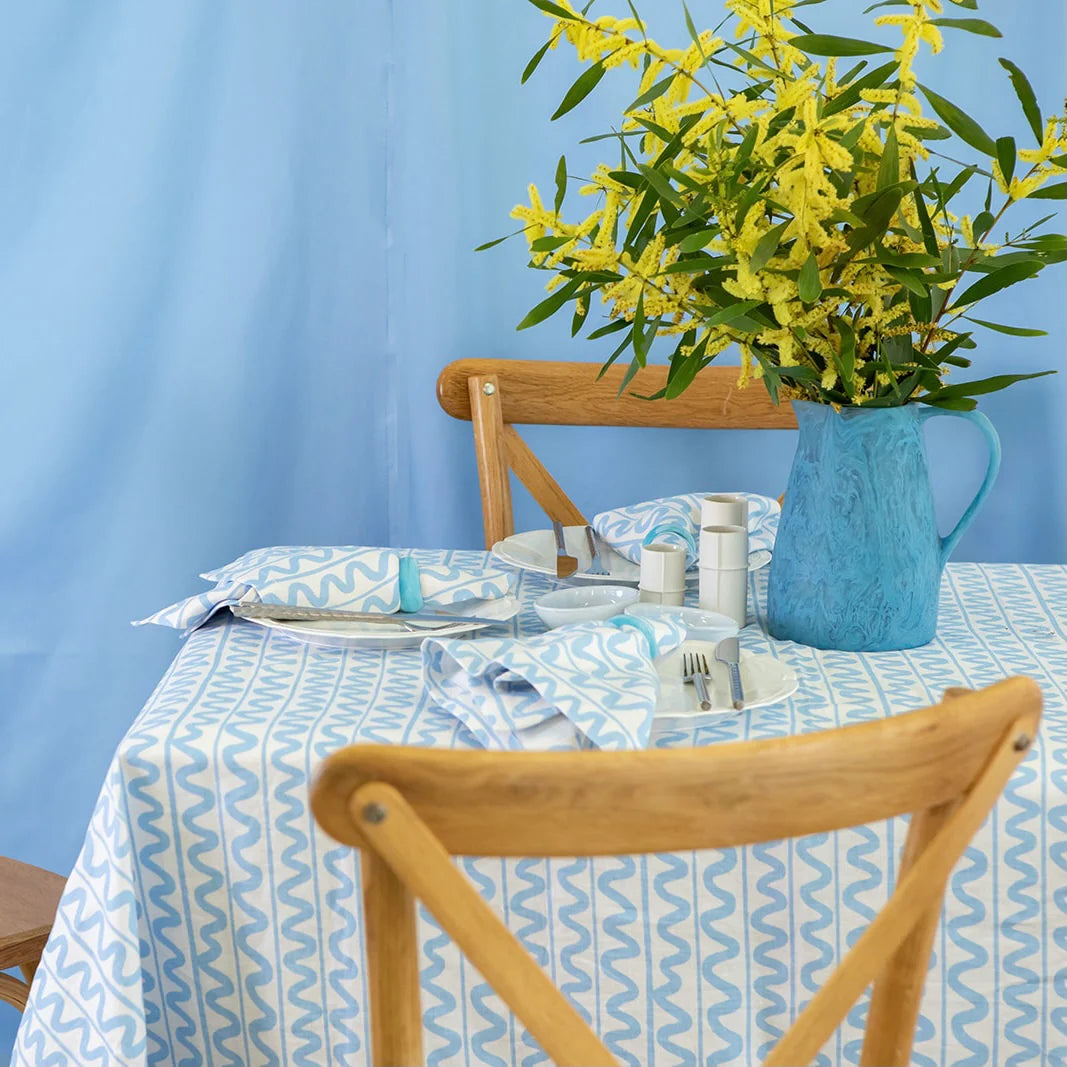 Viennetta Tablecloth in Chambray