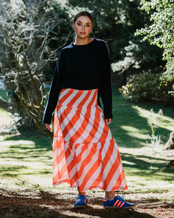 Toledo Skirt in Diagonal Stripe