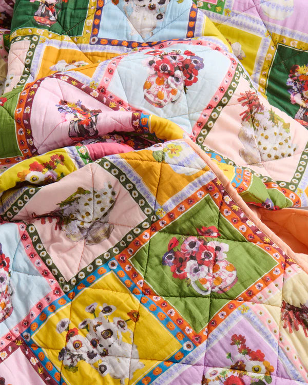 Kip & Co x Margaret Preston Margaret's Vase Organic Cotton Quilted Bedspread