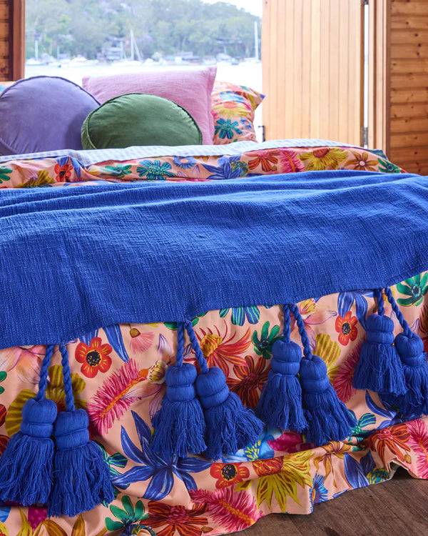Ultra Marine Tassel Throw