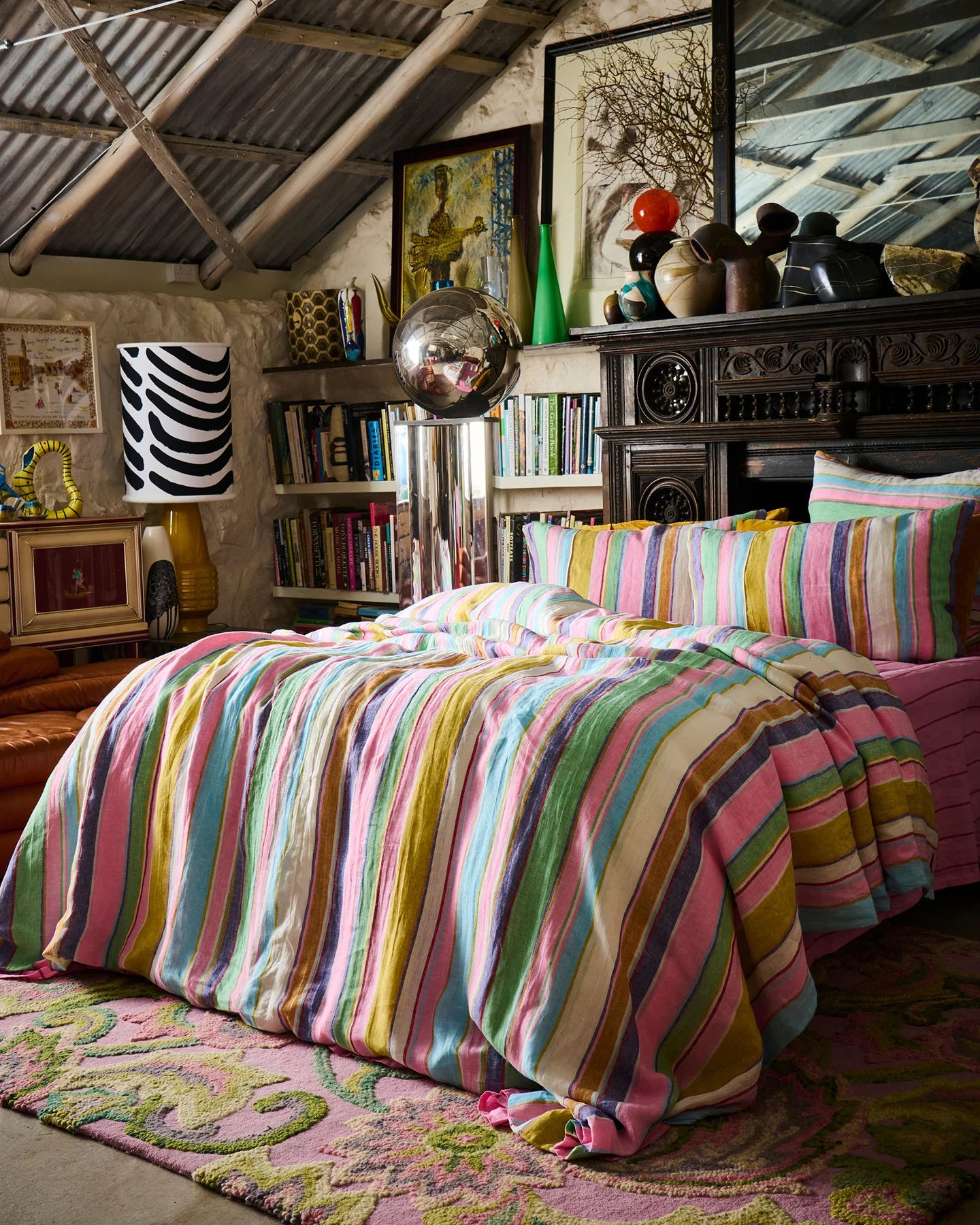 Tangier Days Linen Quilt Cover