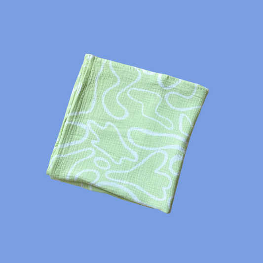 The Laze Organic Cotton Baby Swaddle - Lime