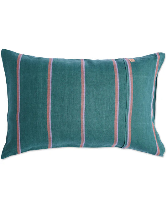 Wakame Crush Stripe Linen Pillowcase Set