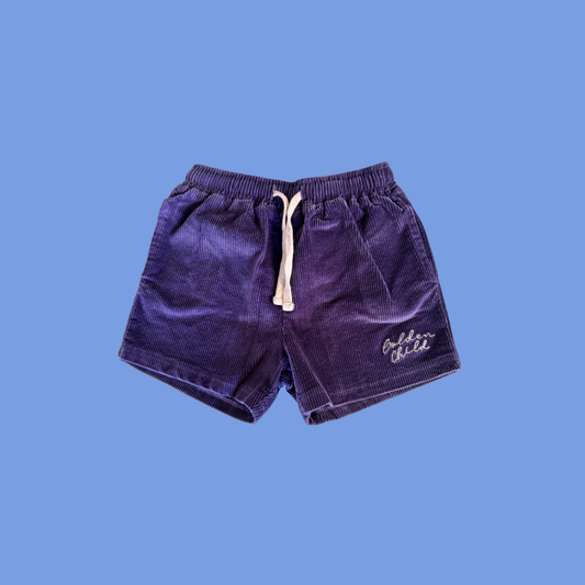 Golden Child Galaxy Cord Shorts  - Purple Haze & Orange