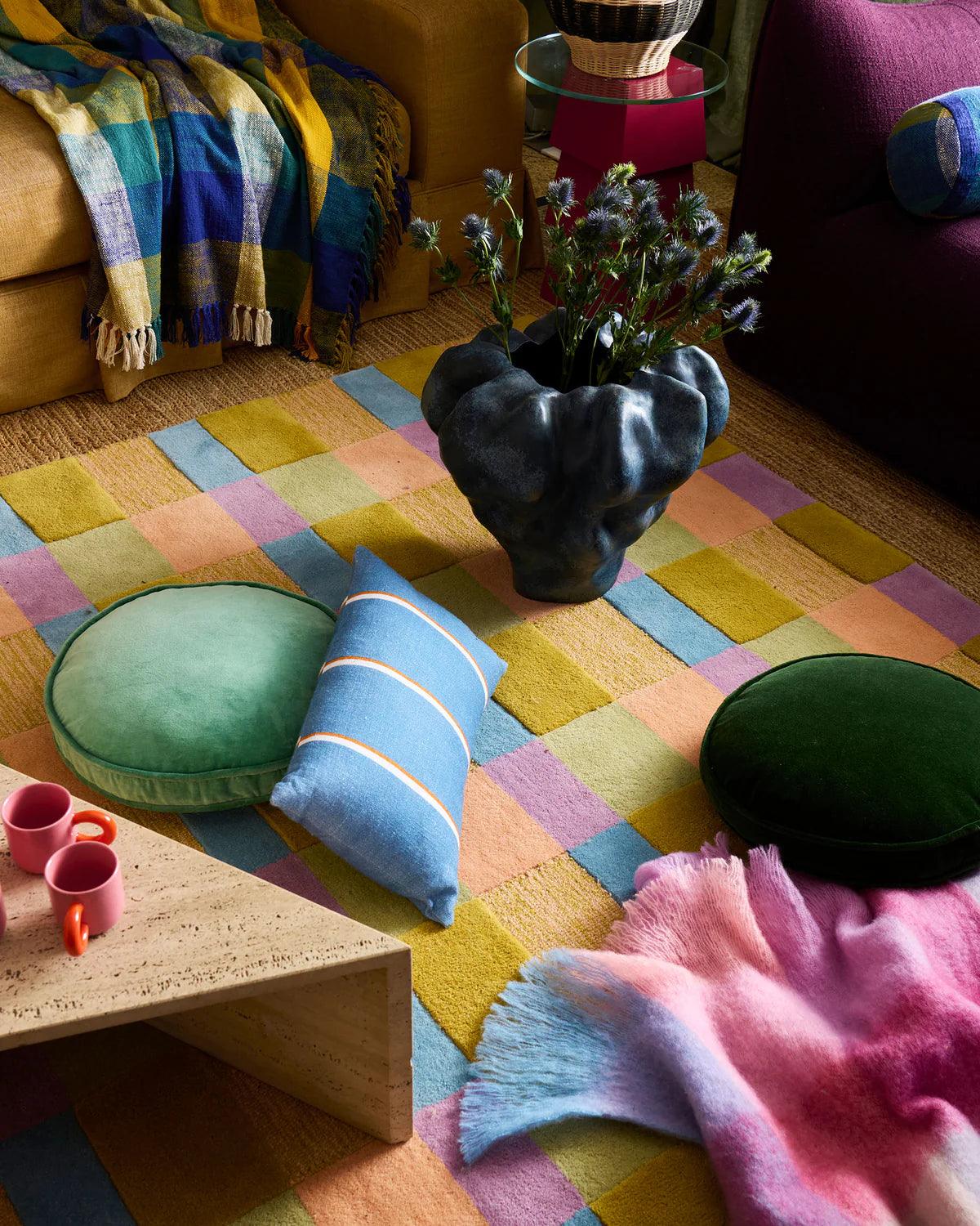 Pistachio Velvet Pea Cushion