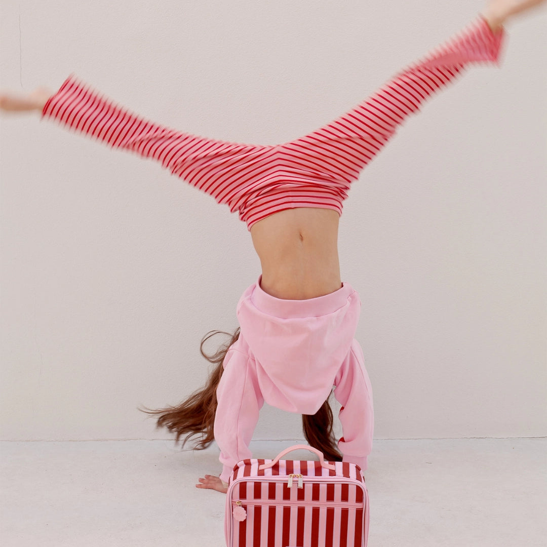 Solar Flare Pants in Pink and Red Stripe