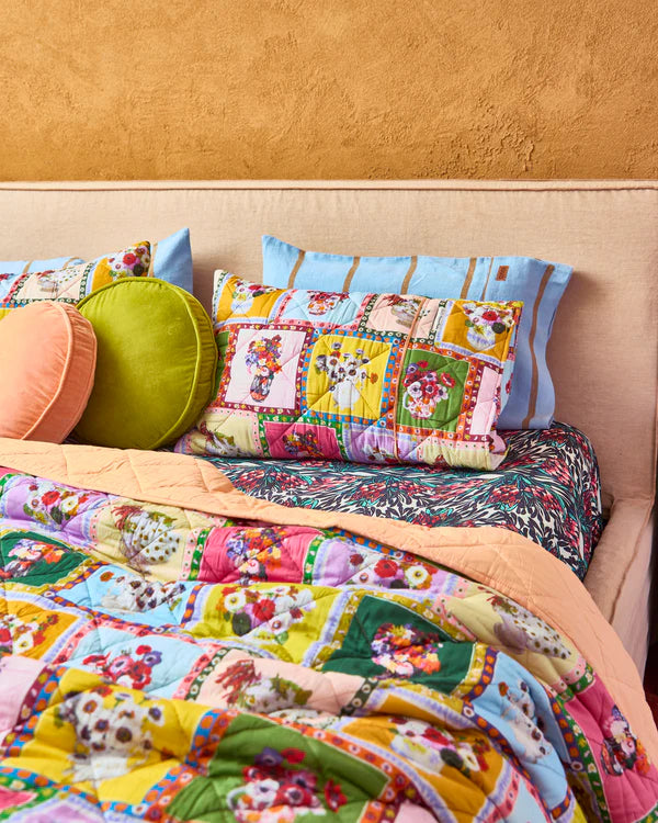 Kip & Co x Margaret Preston Margaret's Vase Organic Cotton Quilted Bedspread