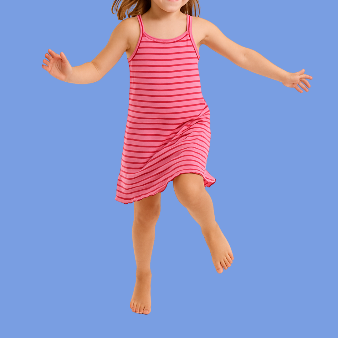 Golden Child Cosmic Ribbed Stripe Dress - Candy Stripe