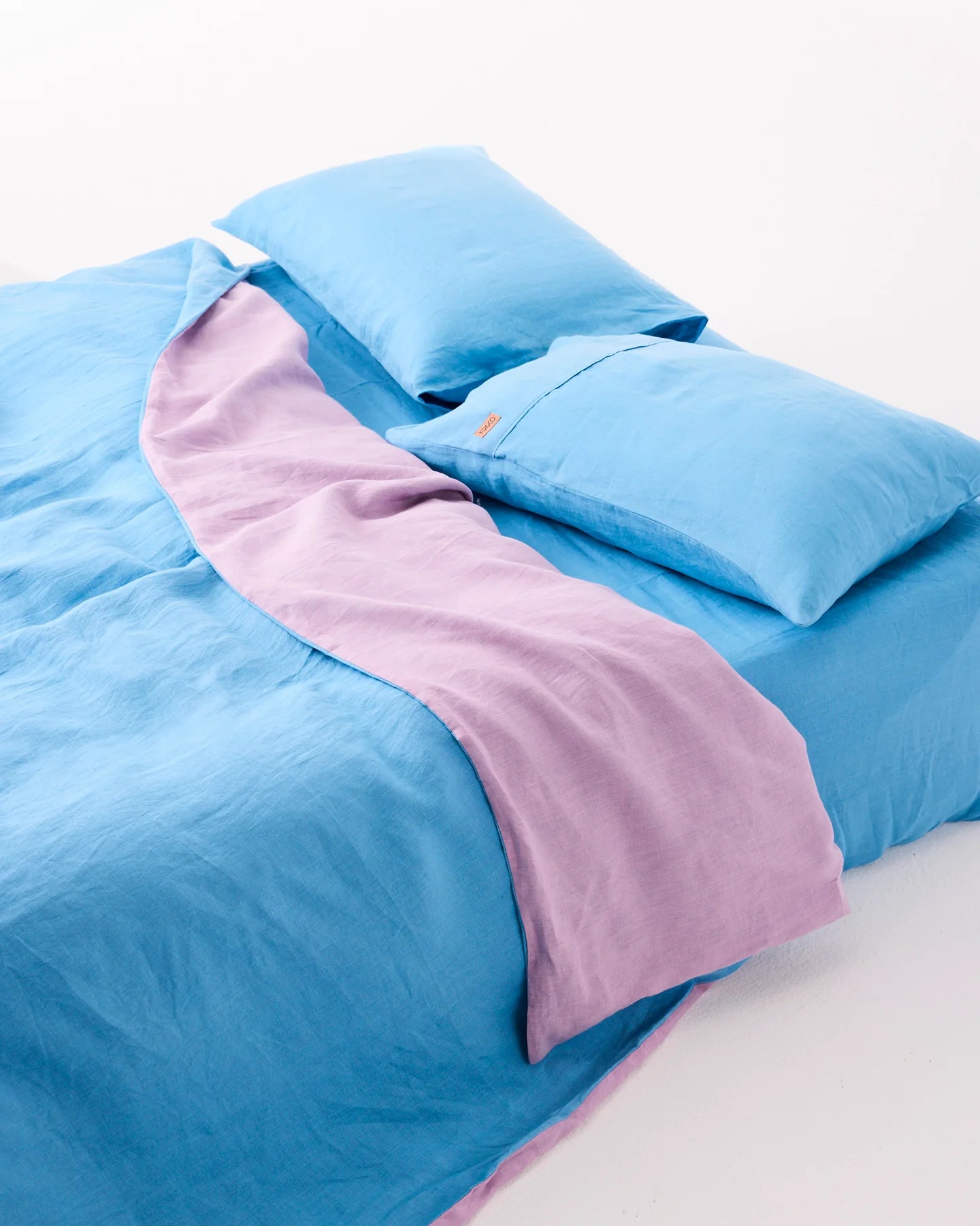 Niagara Lavender Reversible Linen Quilt Cover