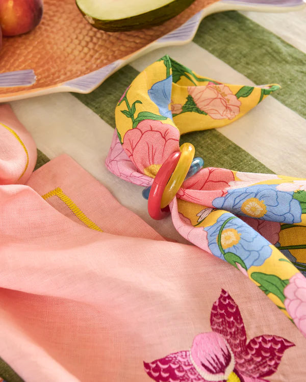 Bejewelled Trinity Napkin Rings Set