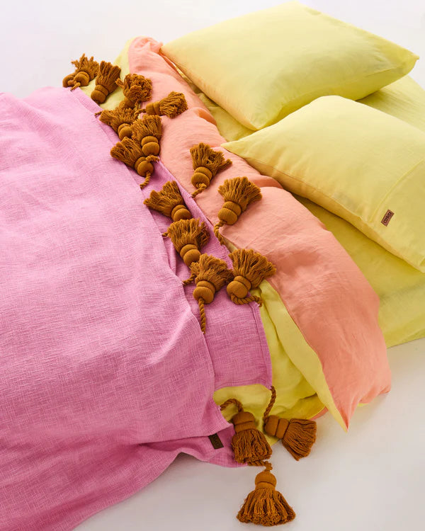 Sunset Delight Tassel Throw